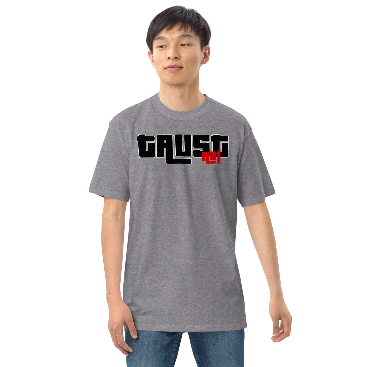 Trust no1 Men’s premium heavyweight tee