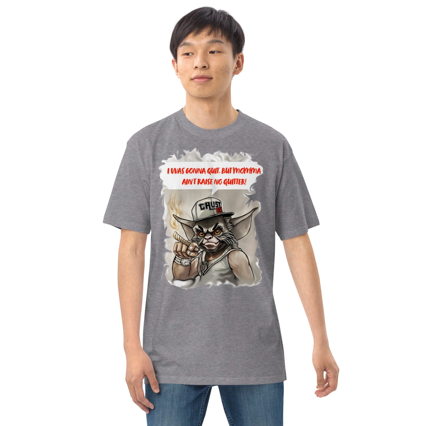 No quitters Men’s premium heavyweight tee