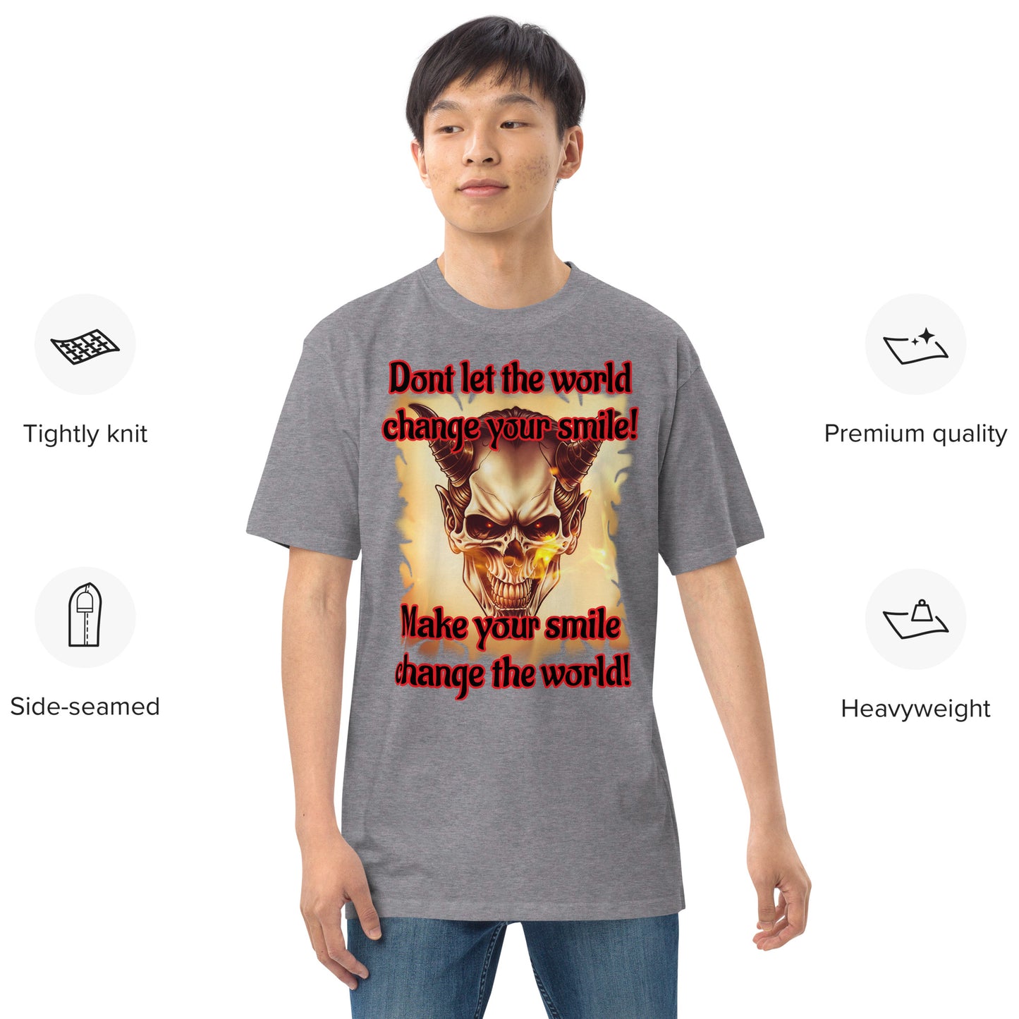 Smile Men’s premium heavyweight tee