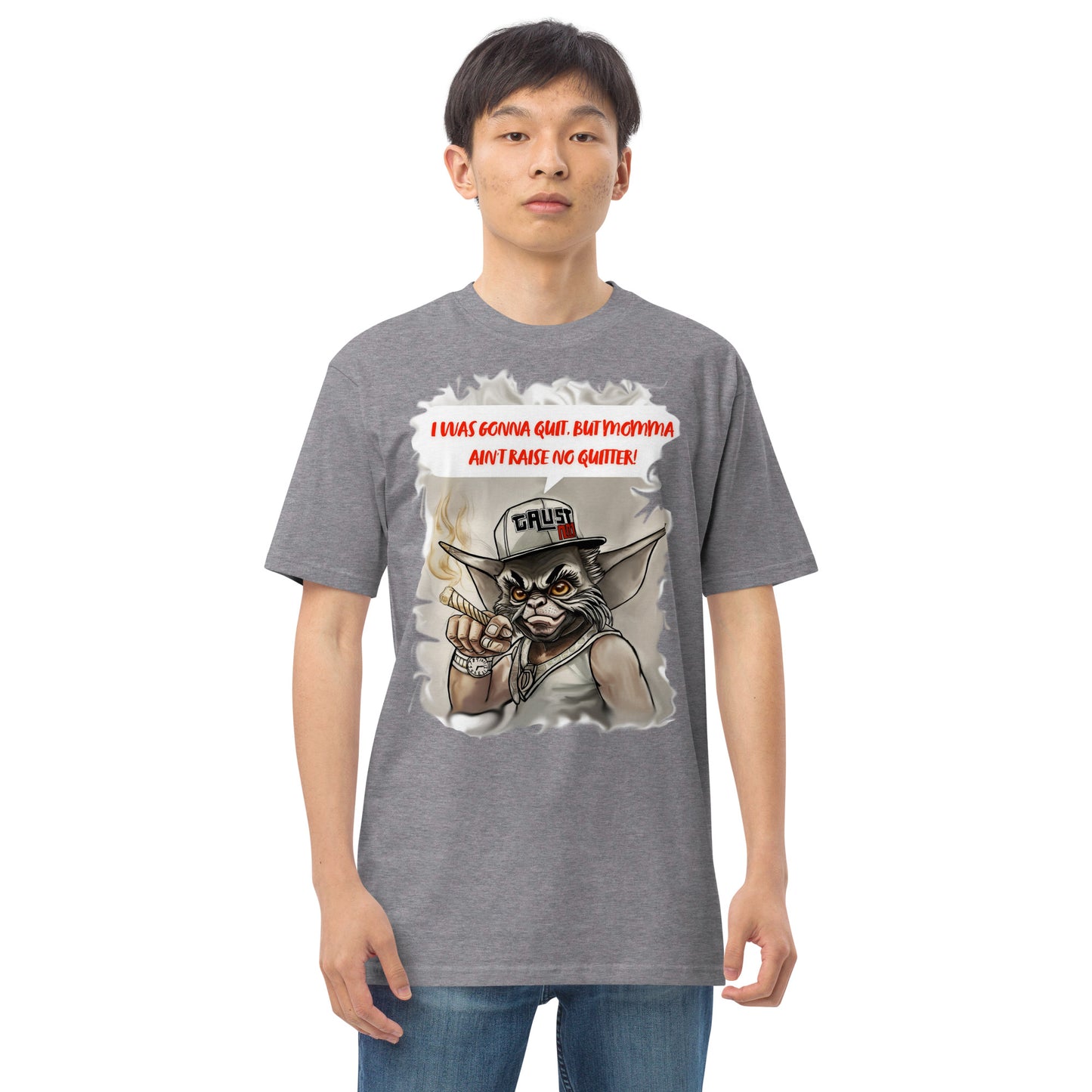 No quitters Men’s premium heavyweight tee
