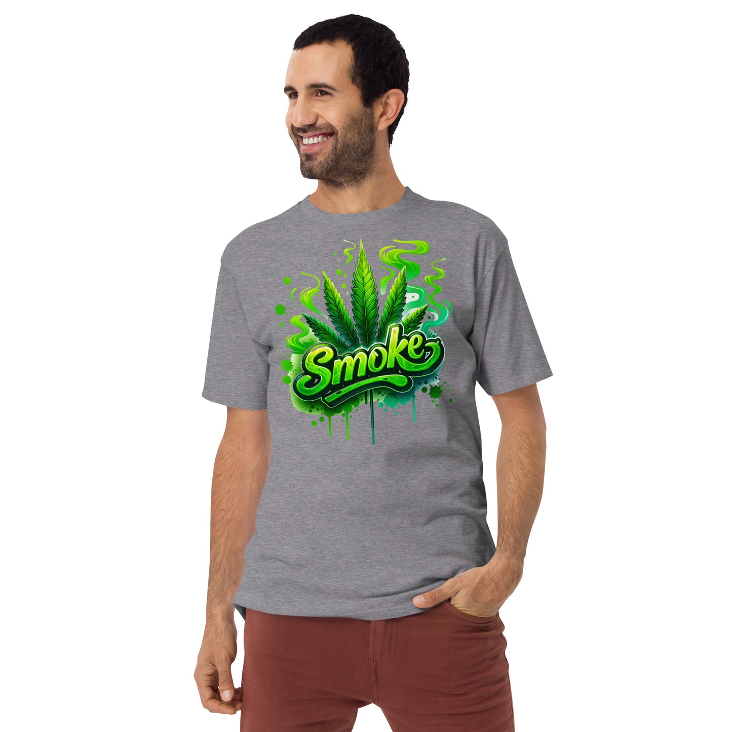 Smoke Men’s premium heavyweight tee