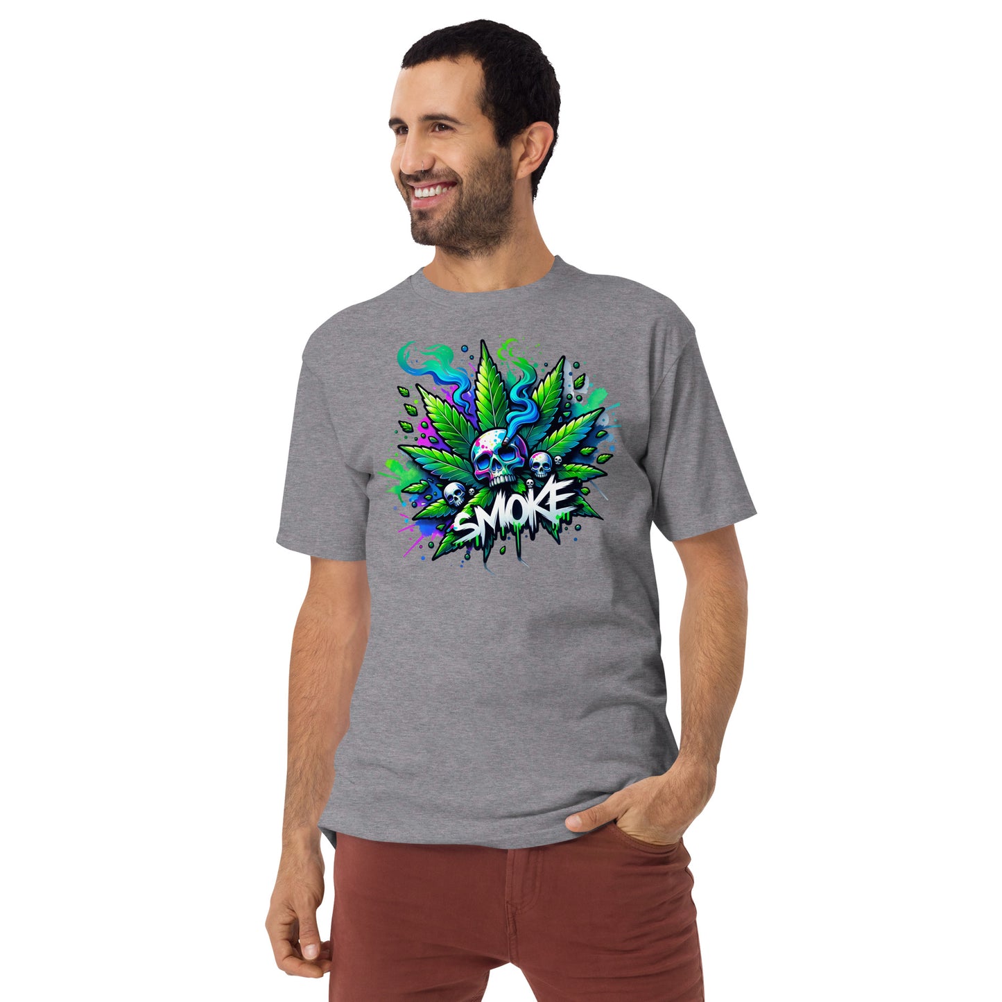 Smoke 2 Men’s premium heavyweight tee