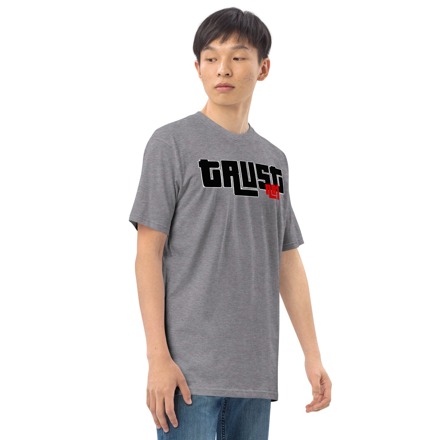 Trust no1 Men’s premium heavyweight tee