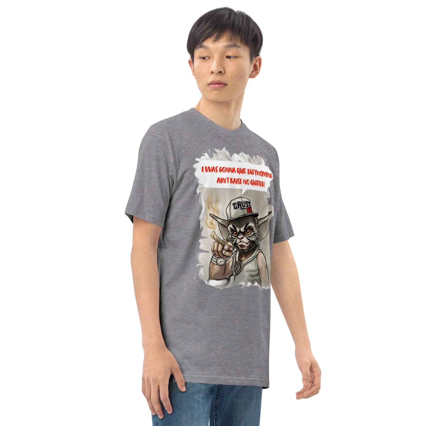 No quitters Men’s premium heavyweight tee
