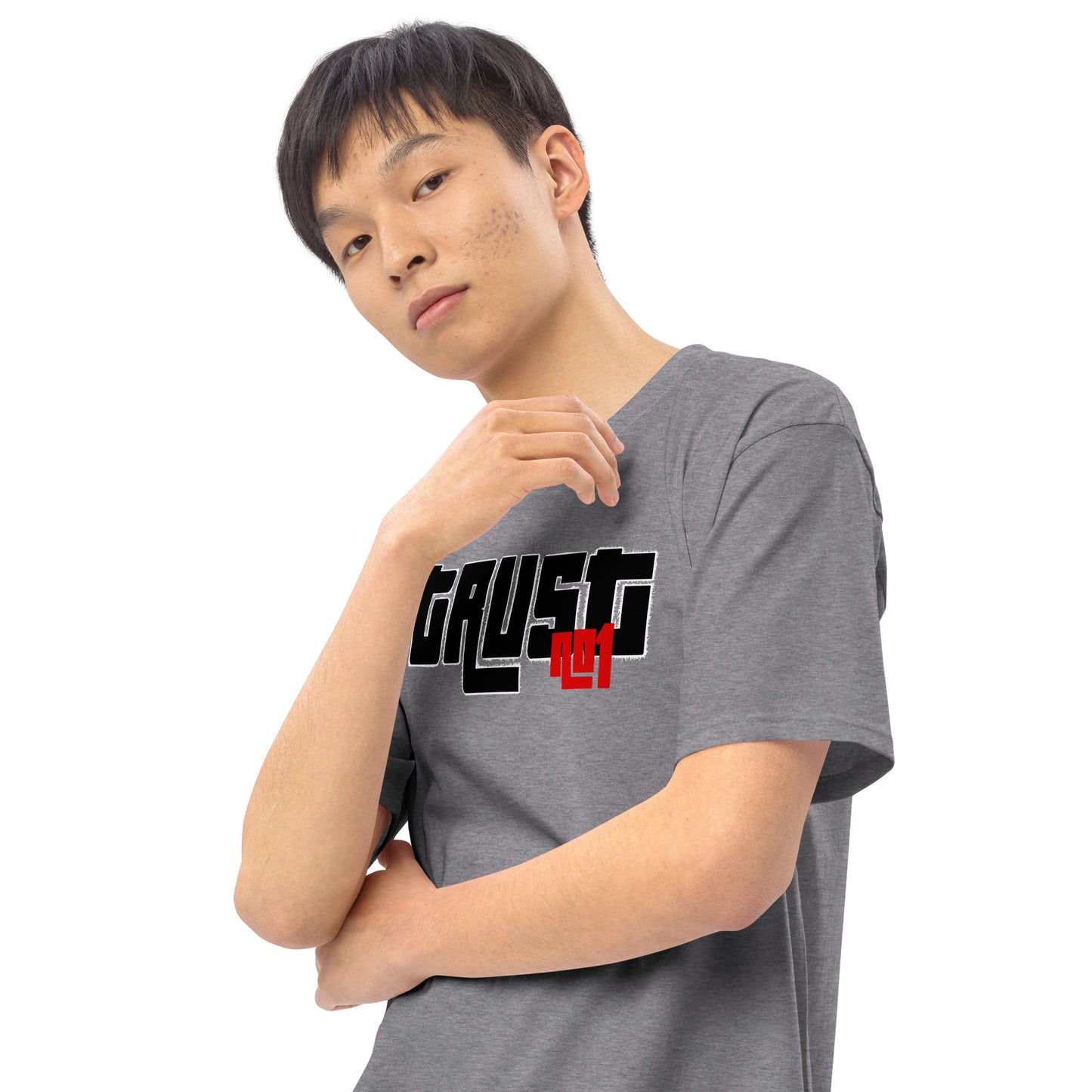 Trust no1 Men’s premium heavyweight tee