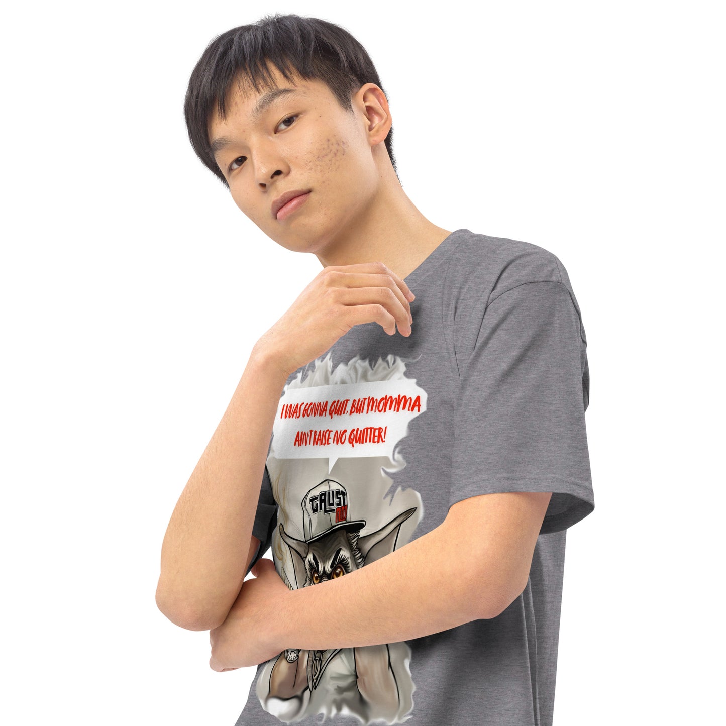 No quitters Men’s premium heavyweight tee