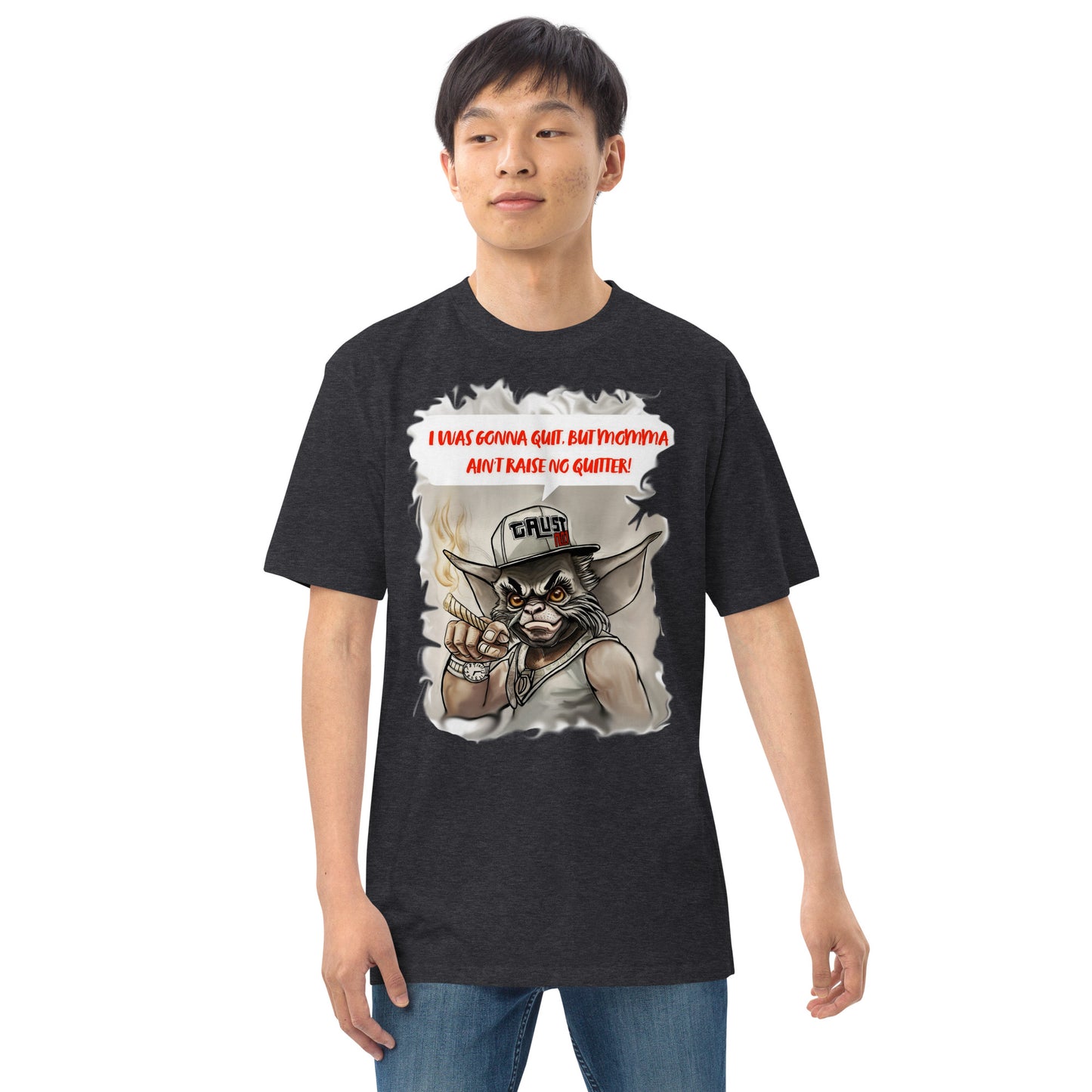 No quitters Men’s premium heavyweight tee