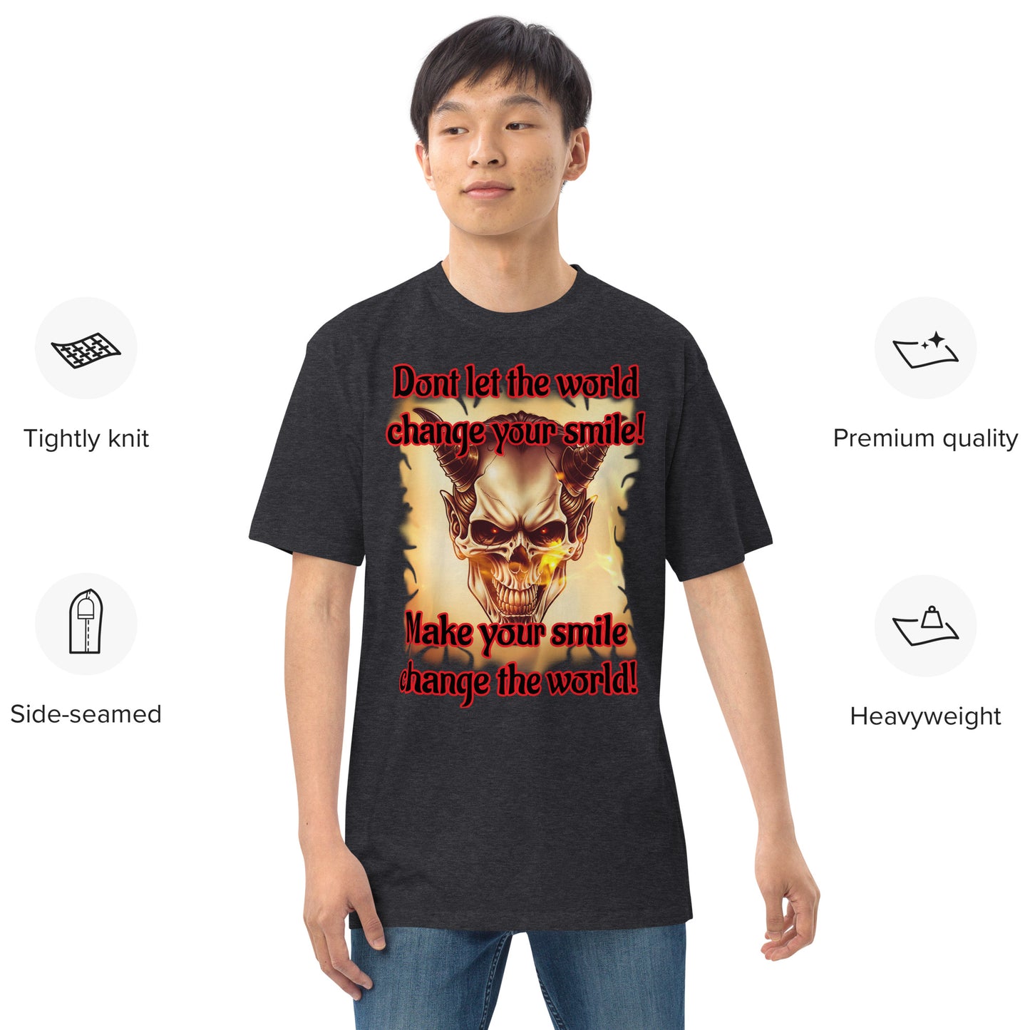 Smile Men’s premium heavyweight tee