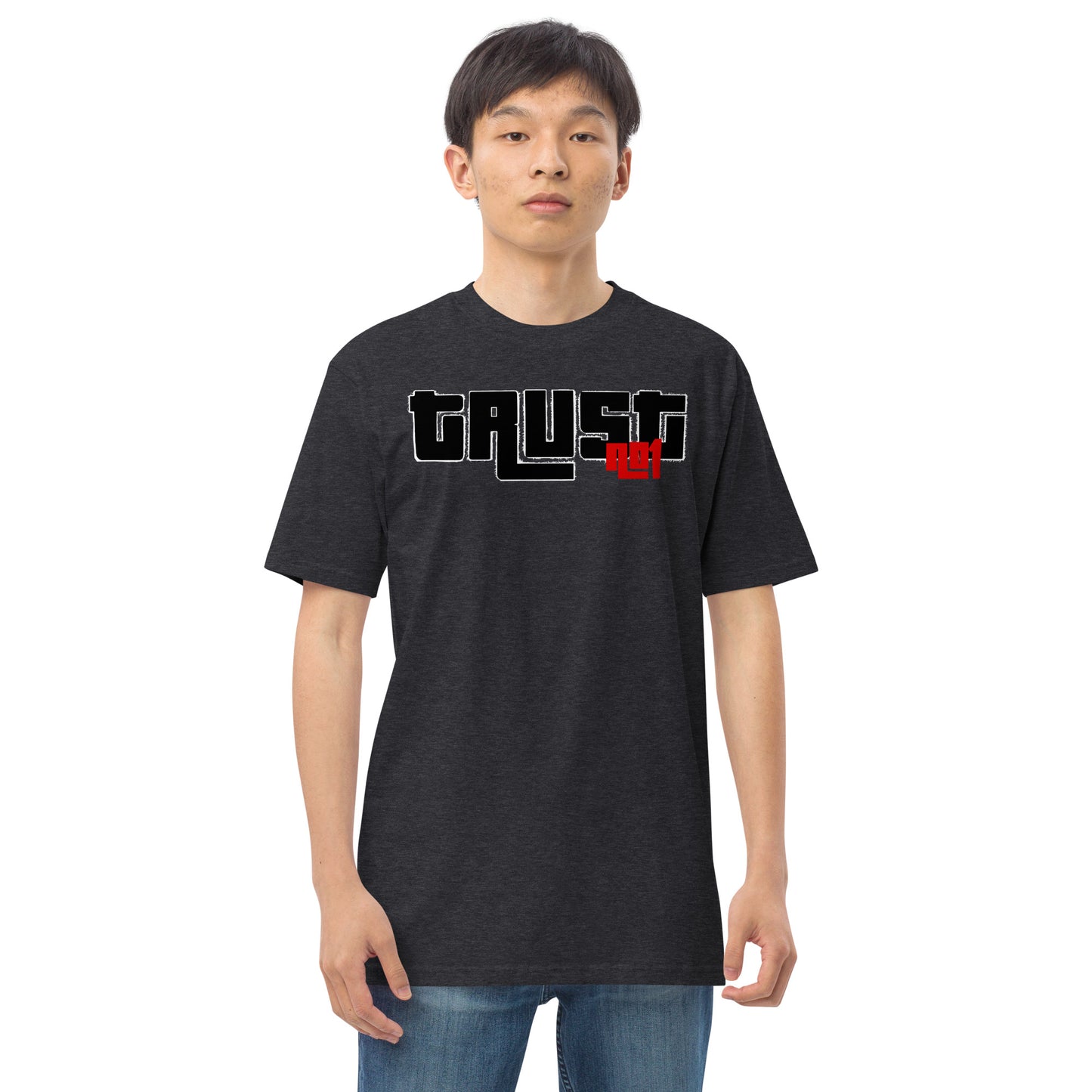 Trust no1 Men’s premium heavyweight tee
