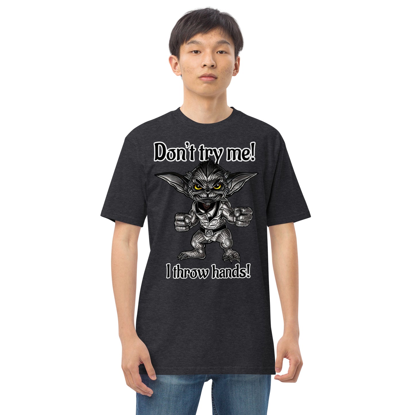 I throw hands Men’s premium heavyweight tee