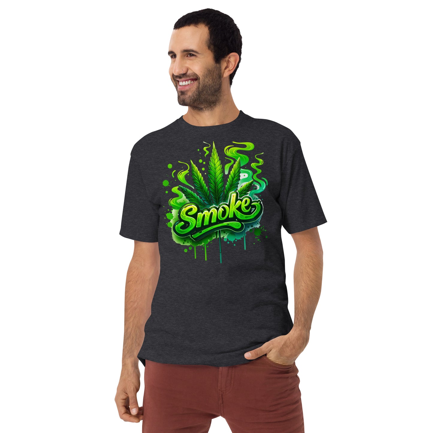 Smoke Men’s premium heavyweight tee