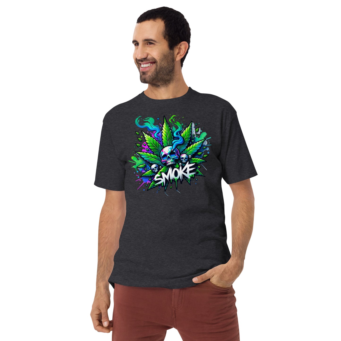 Smoke 2 Men’s premium heavyweight tee