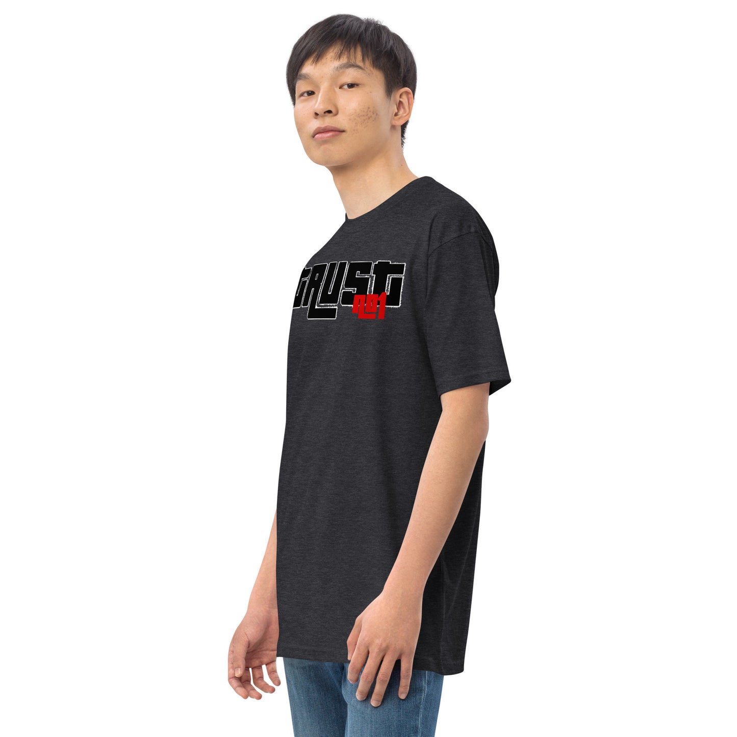 Trust no1 Men’s premium heavyweight tee