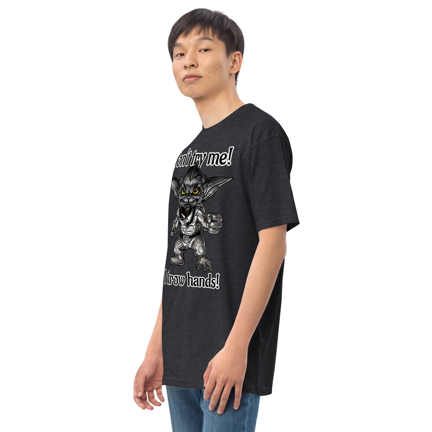 I throw hands Men’s premium heavyweight tee
