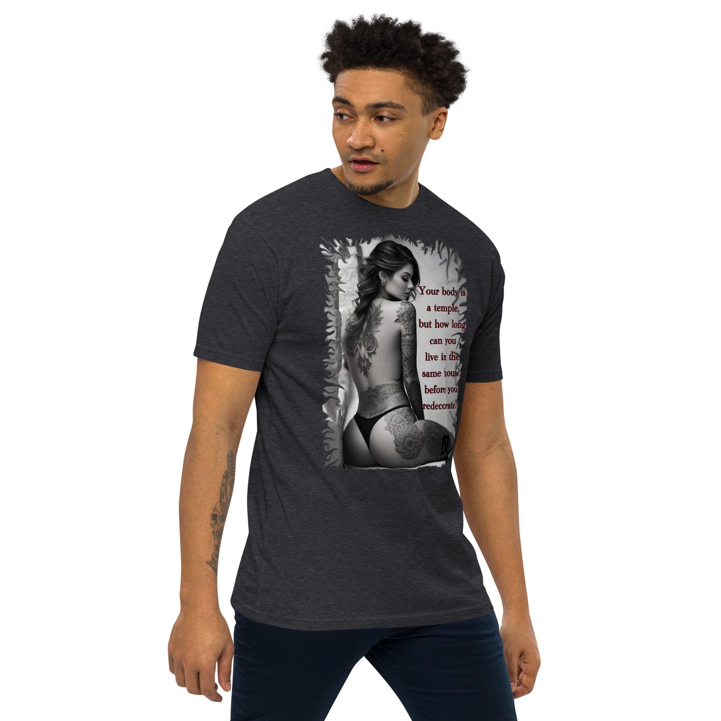 temple Men’s premium heavyweight tee