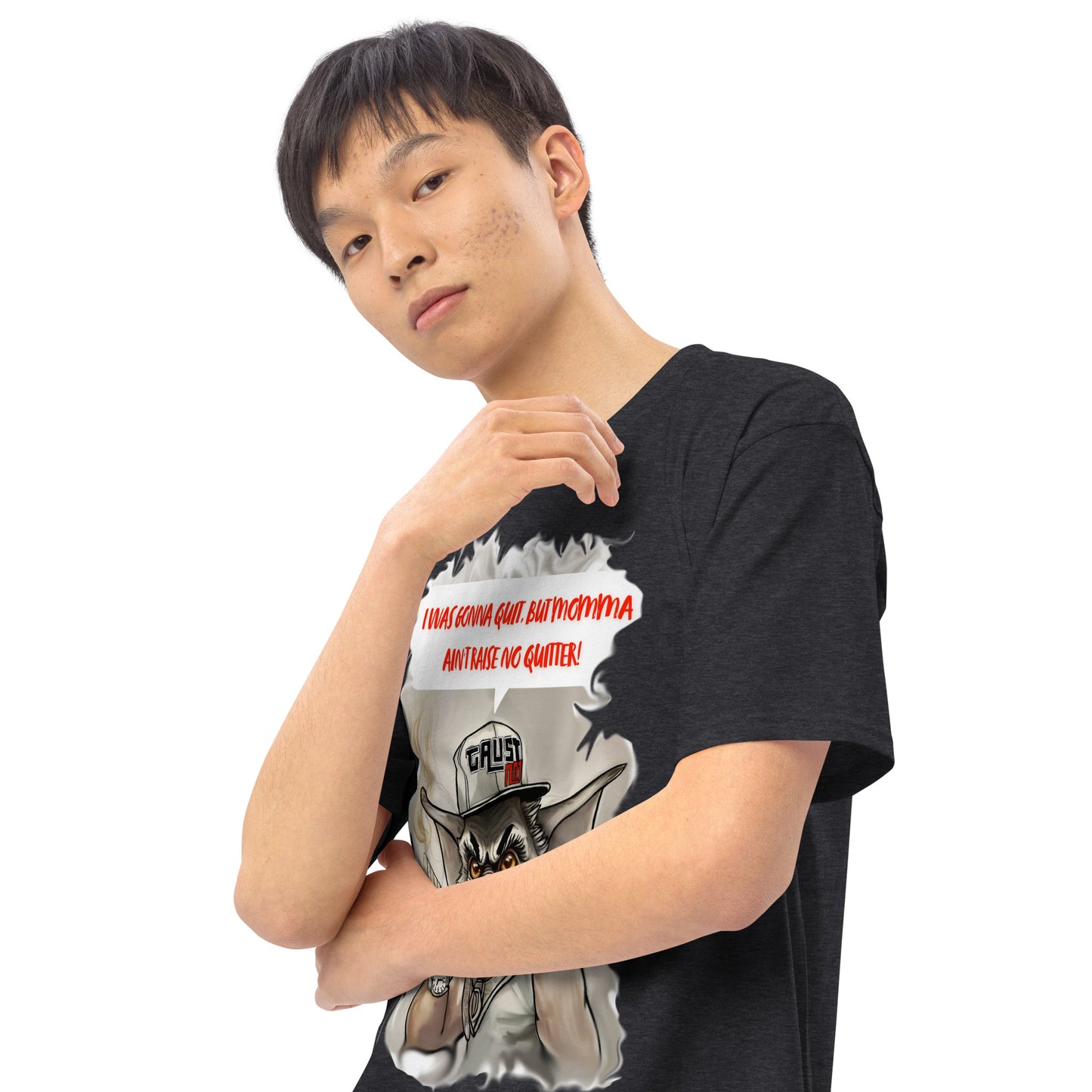 No quitters Men’s premium heavyweight tee