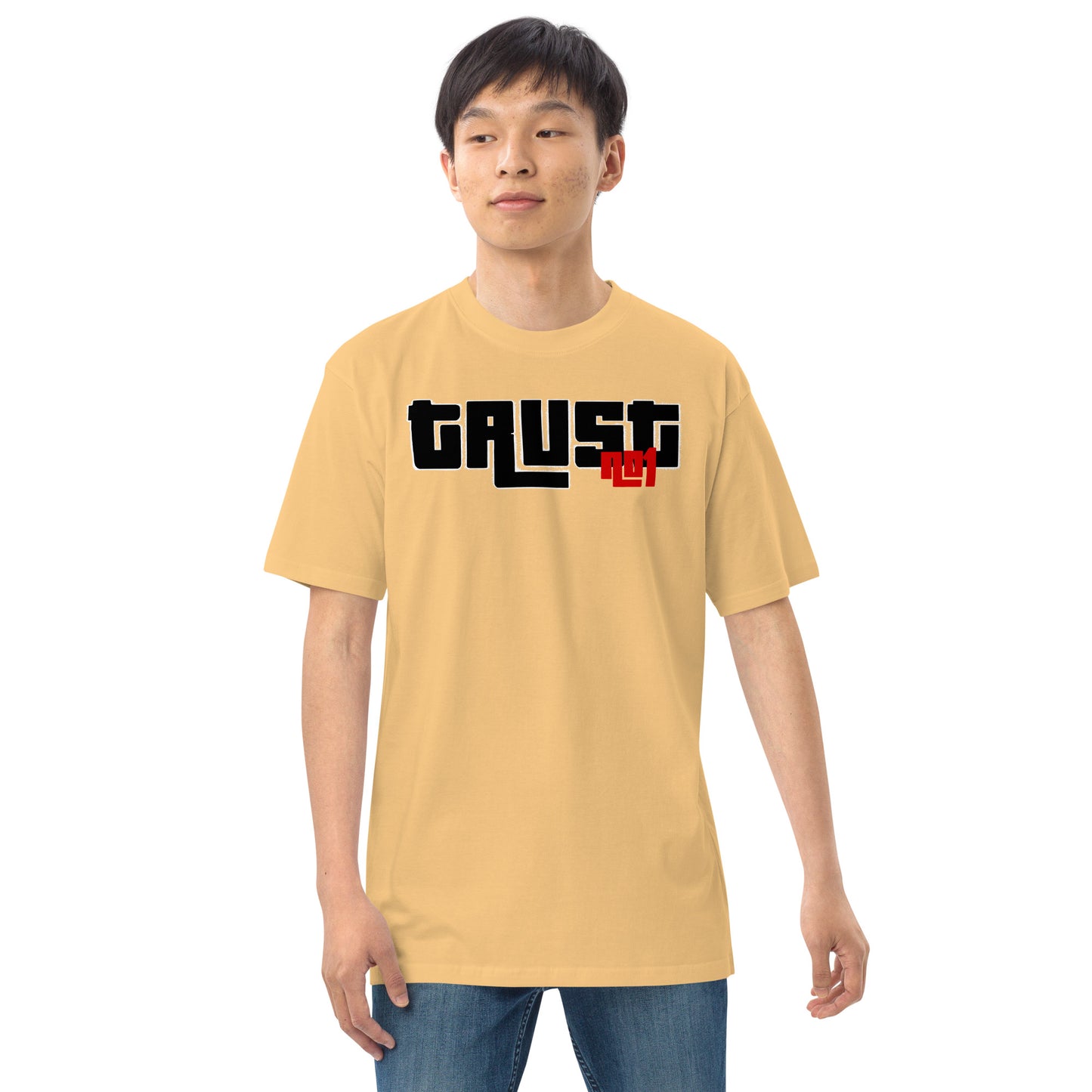 Trust no1 Men’s premium heavyweight tee