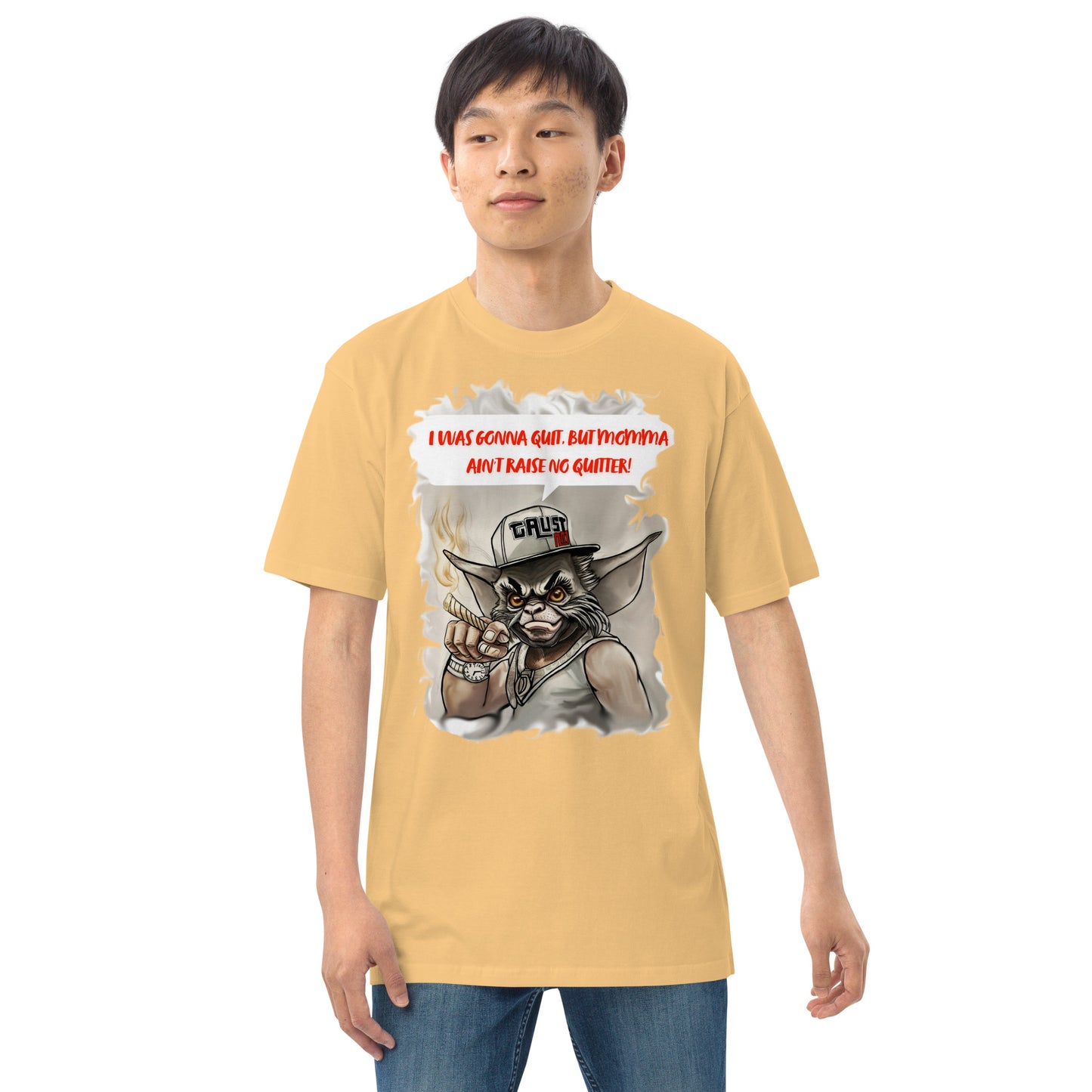 No quitters Men’s premium heavyweight tee