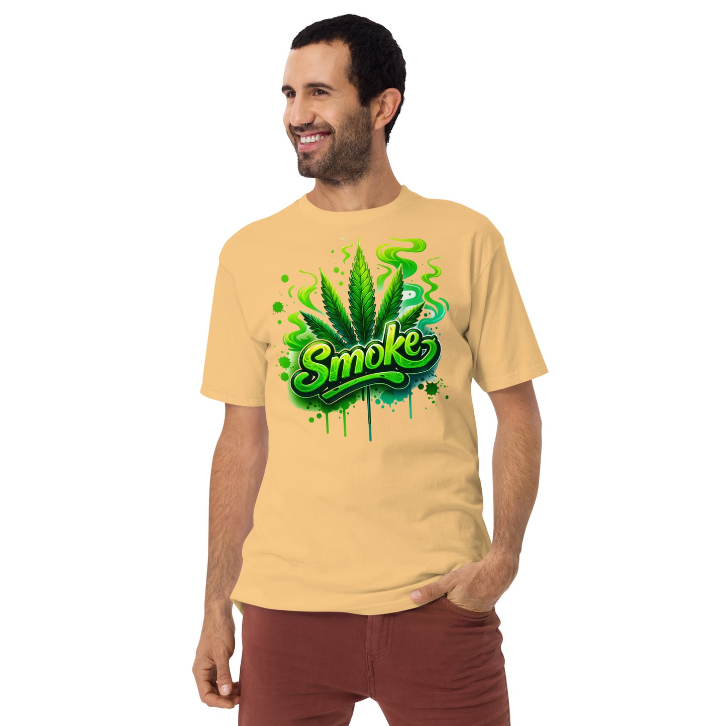 Smoke Men’s premium heavyweight tee