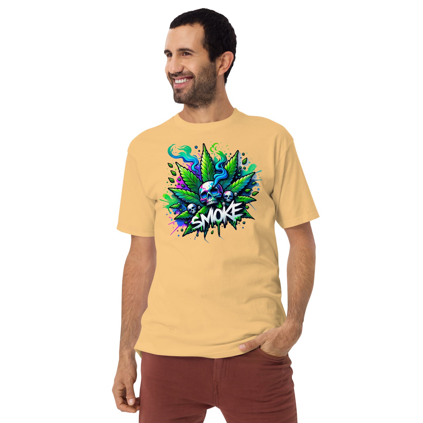 Smoke 2 Men’s premium heavyweight tee