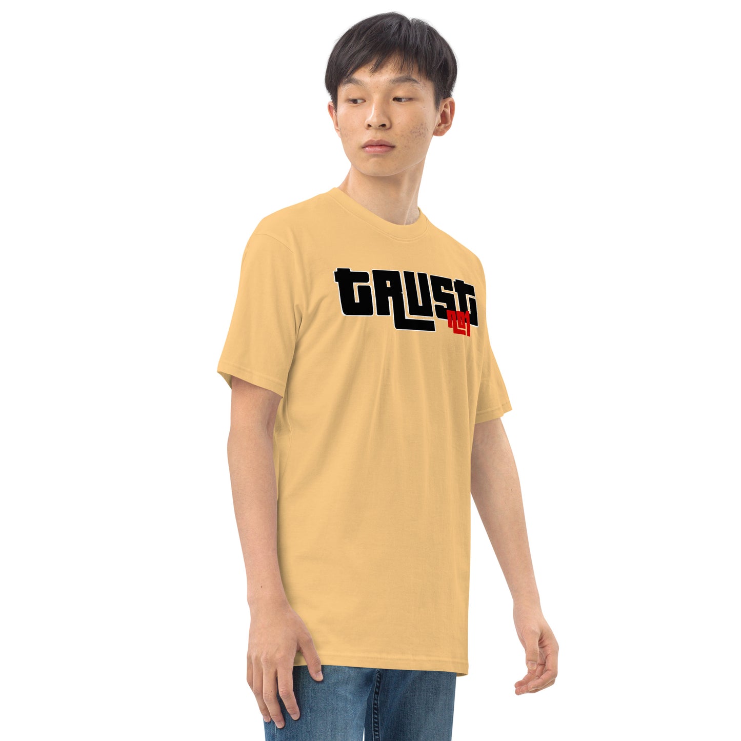 Trust no1 Men’s premium heavyweight tee