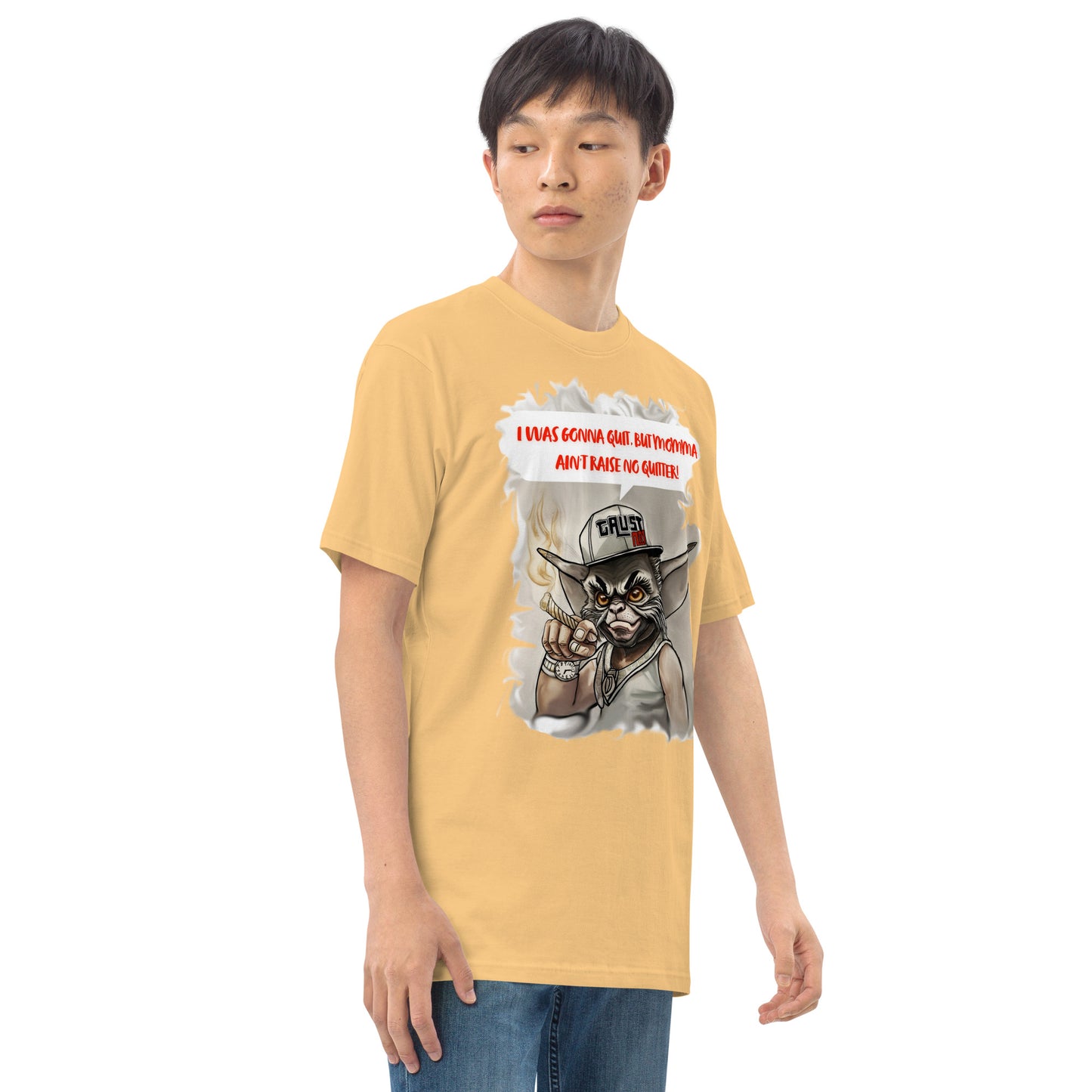 No quitters Men’s premium heavyweight tee