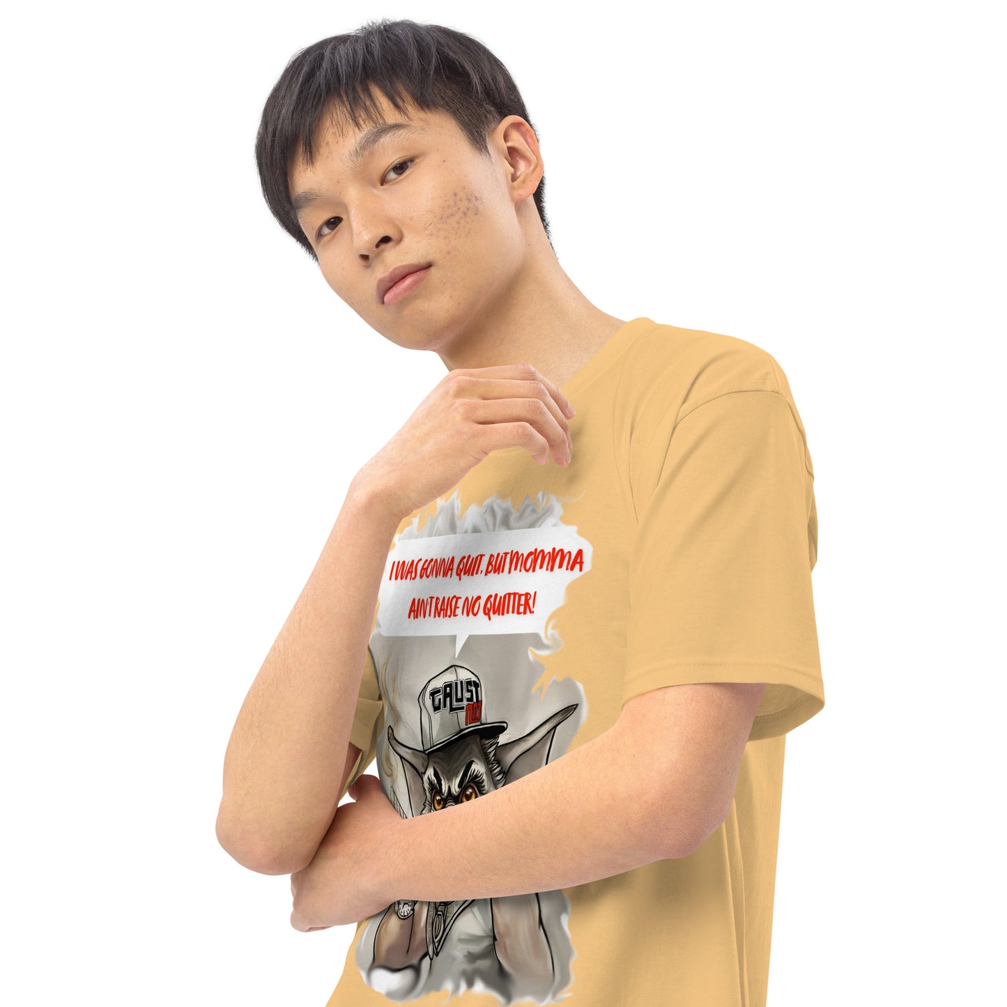 No quitters Men’s premium heavyweight tee