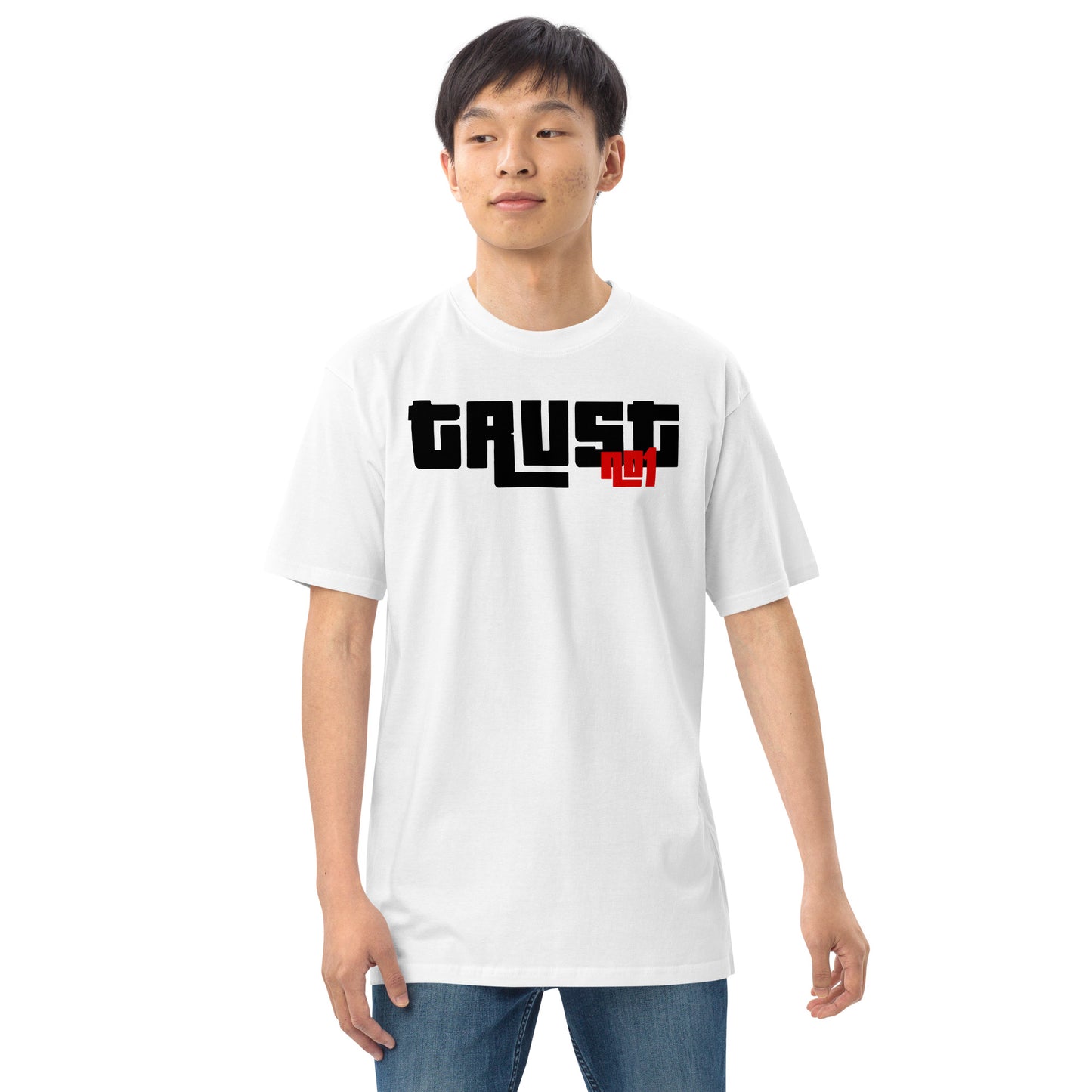 Trust no1 Men’s premium heavyweight tee