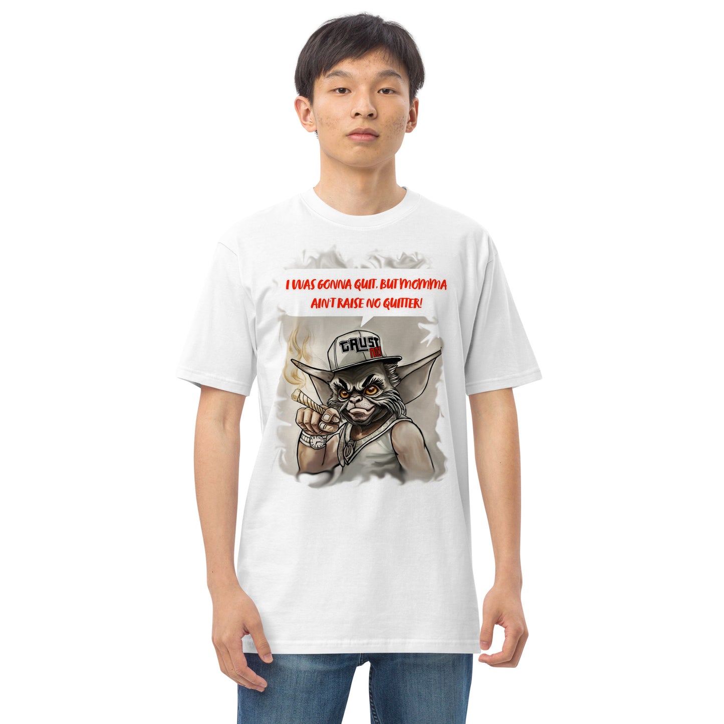 No quitters Men’s premium heavyweight tee