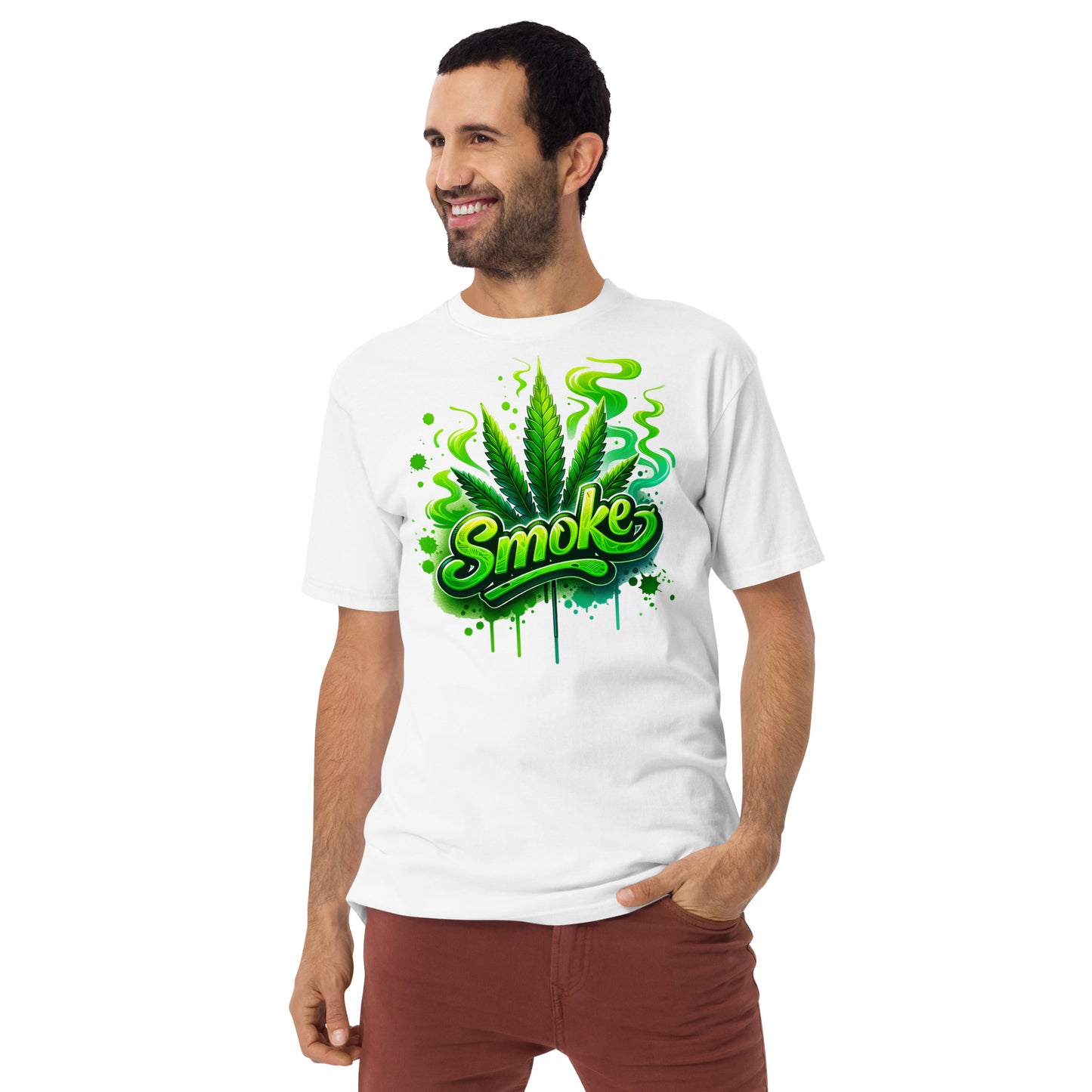 Smoke Men’s premium heavyweight tee