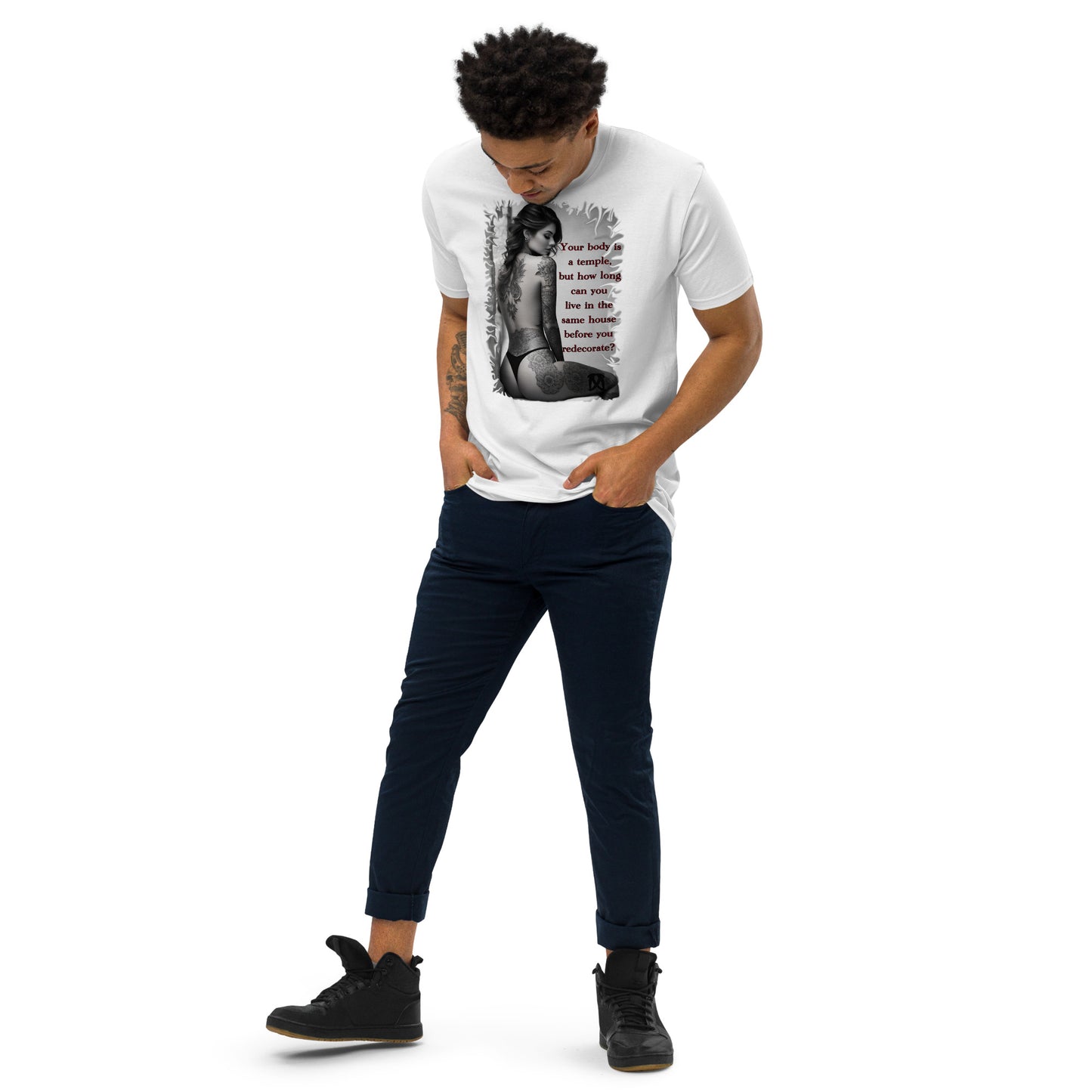 temple Men’s premium heavyweight tee