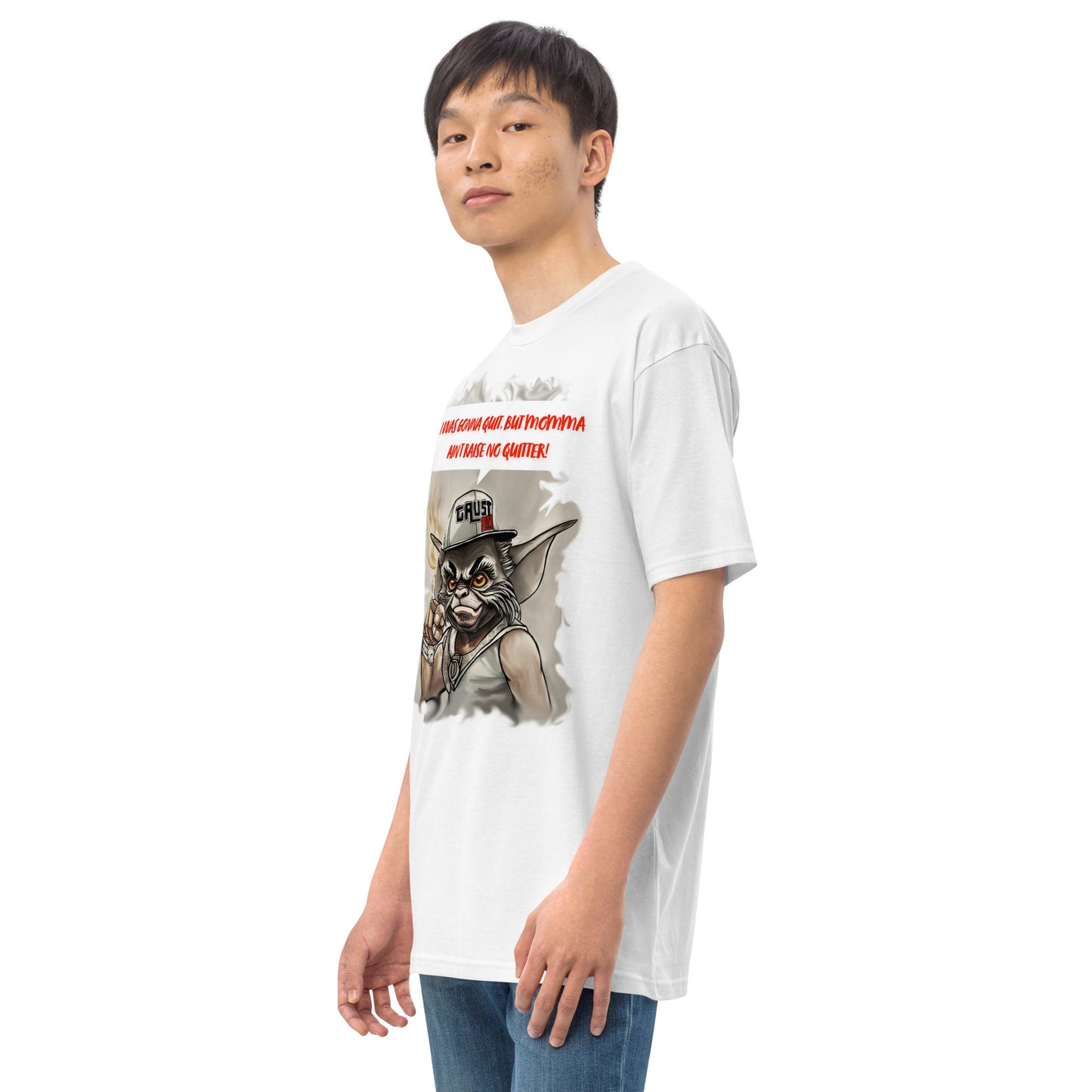 No quitters Men’s premium heavyweight tee