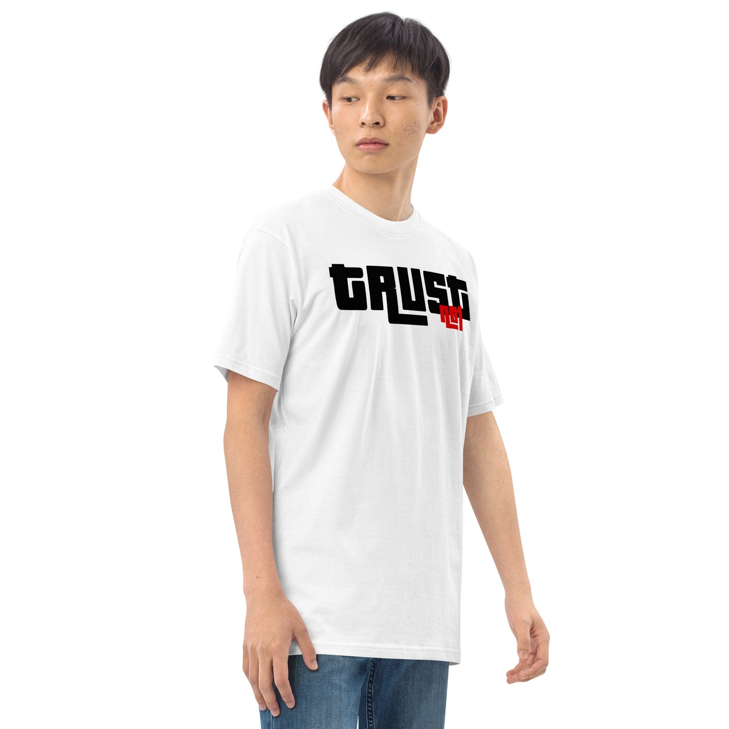Trust no1 Men’s premium heavyweight tee