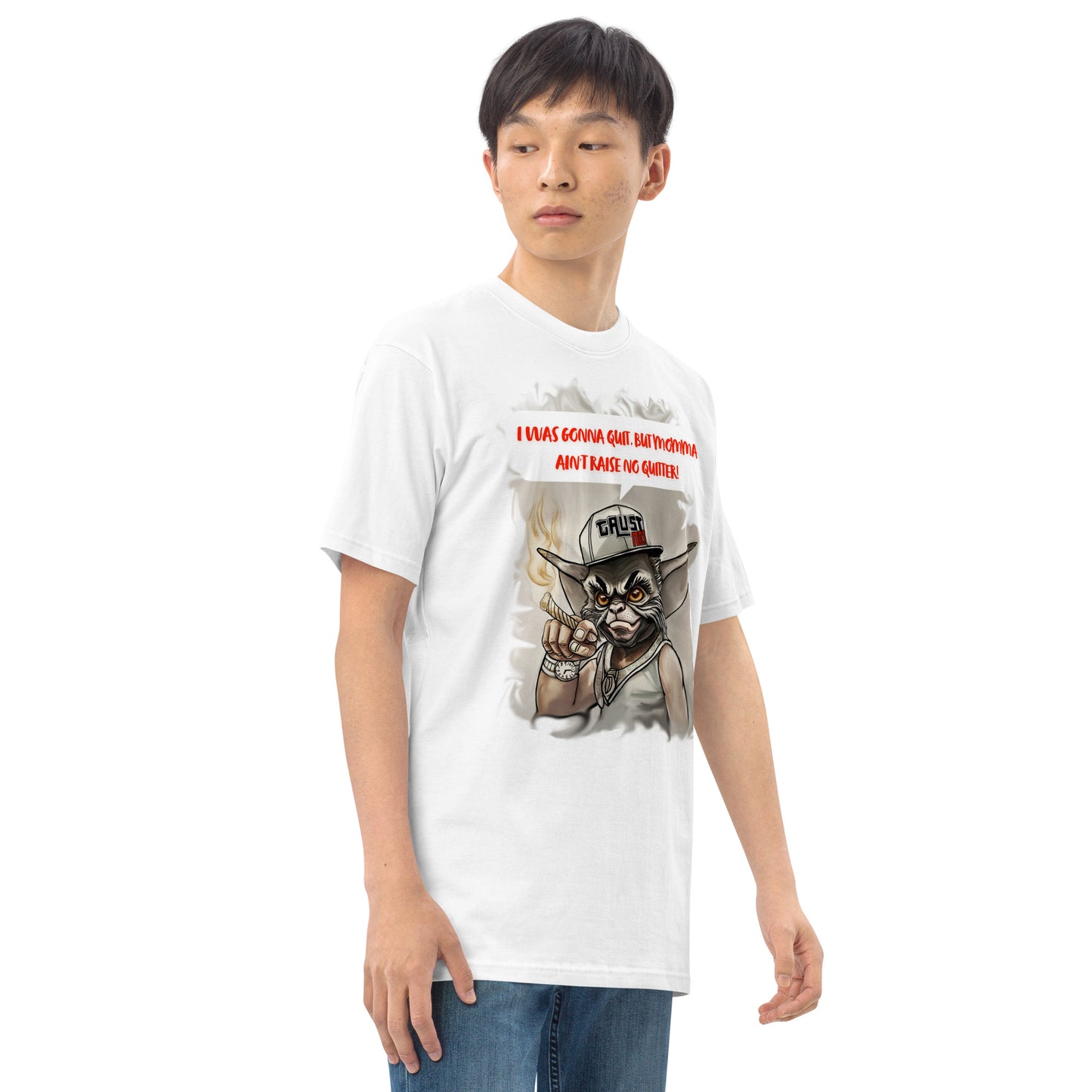 No quitters Men’s premium heavyweight tee