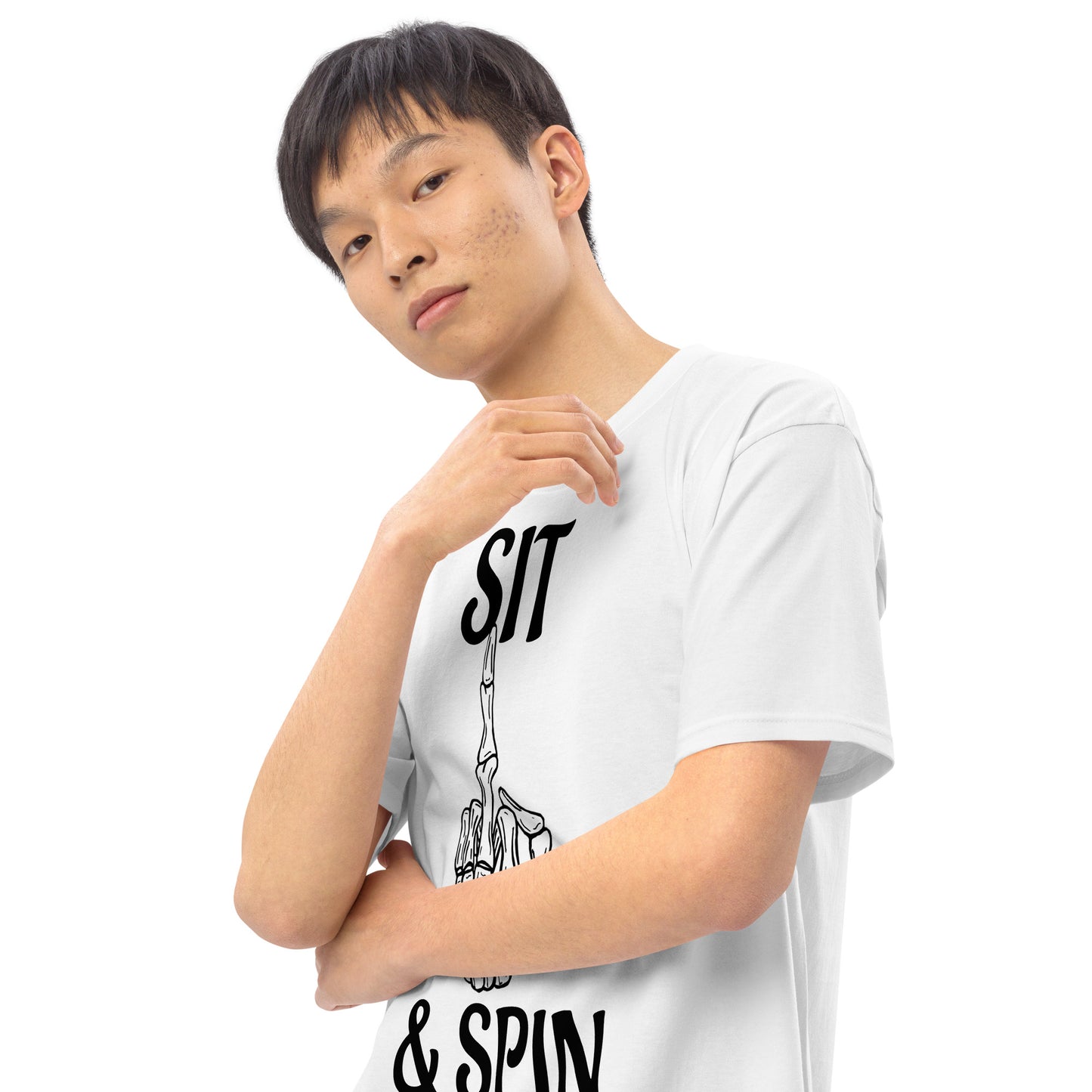 Sit and spin Men’s premium heavyweight tee