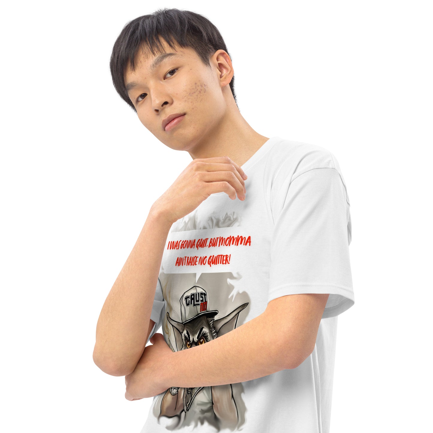 No quitters Men’s premium heavyweight tee