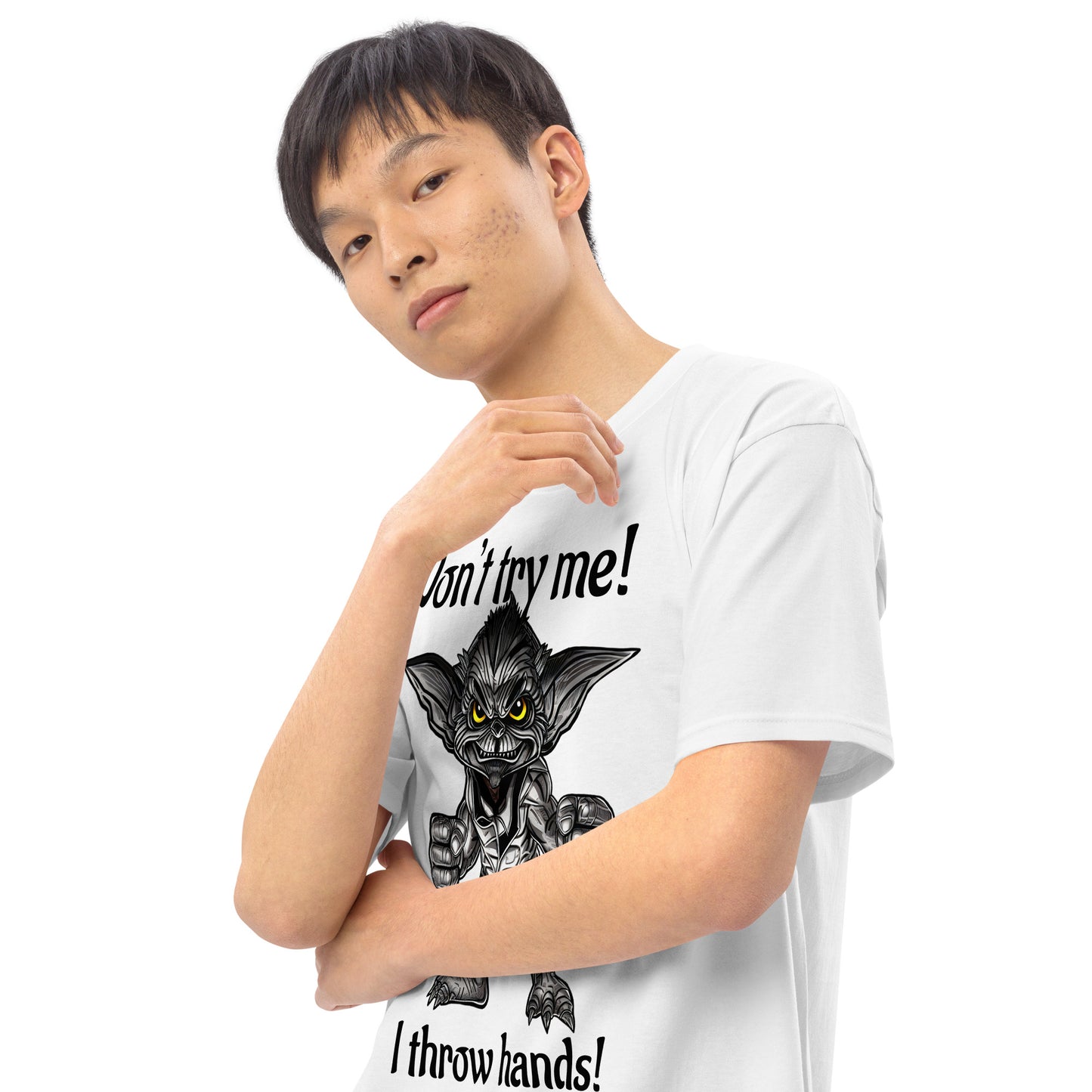 I throw hands Men’s premium heavyweight tee