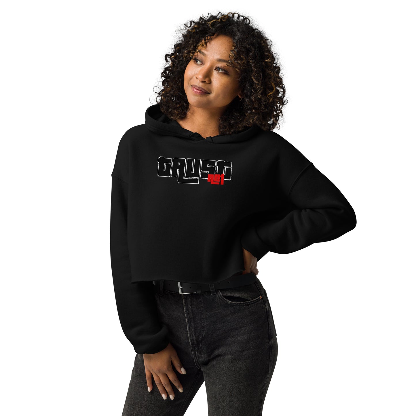 Trust no1 Crop Hoodie