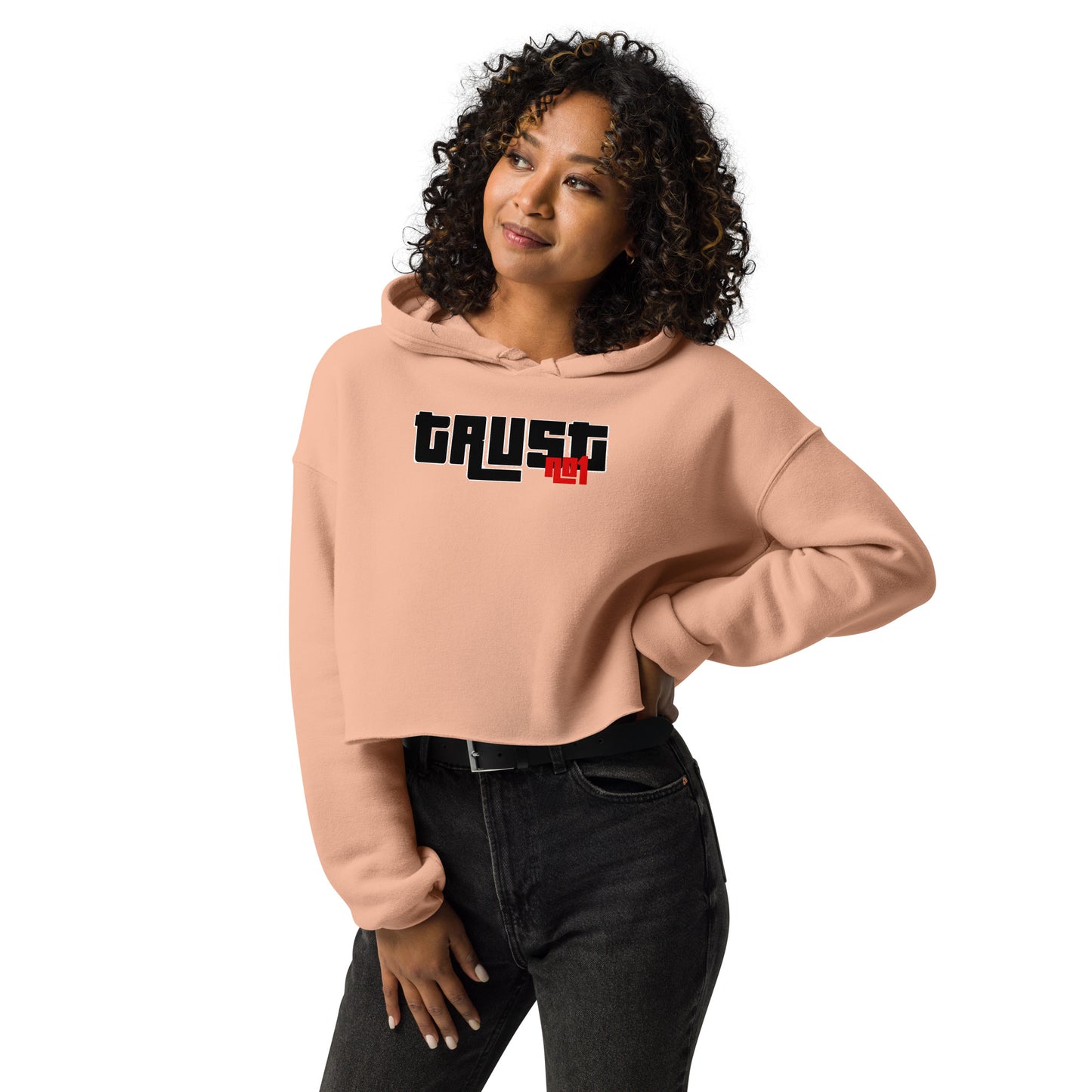 Trust no1 Crop Hoodie